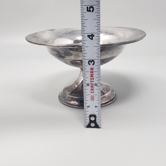 Vintage Hand-Crafted Pewter Pedestal Bowl - Picture 6 of 8